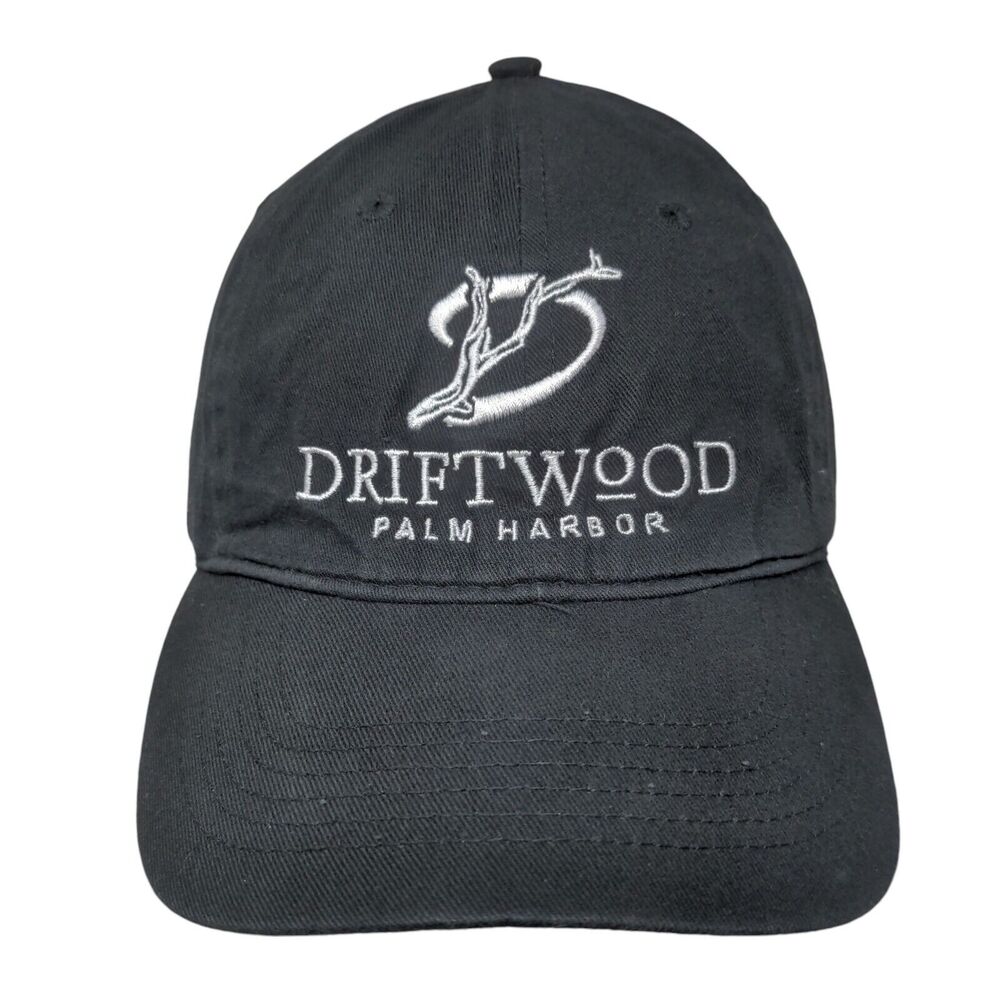 Driftwood Palm Harbor Strapback Hat Black One Size Embroidered Big X